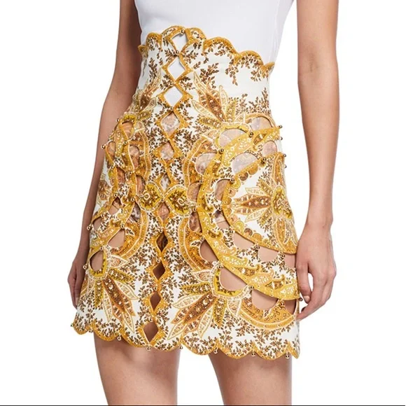 Zimmermann  zippy scallop mini skirt - Picture 3 of 12